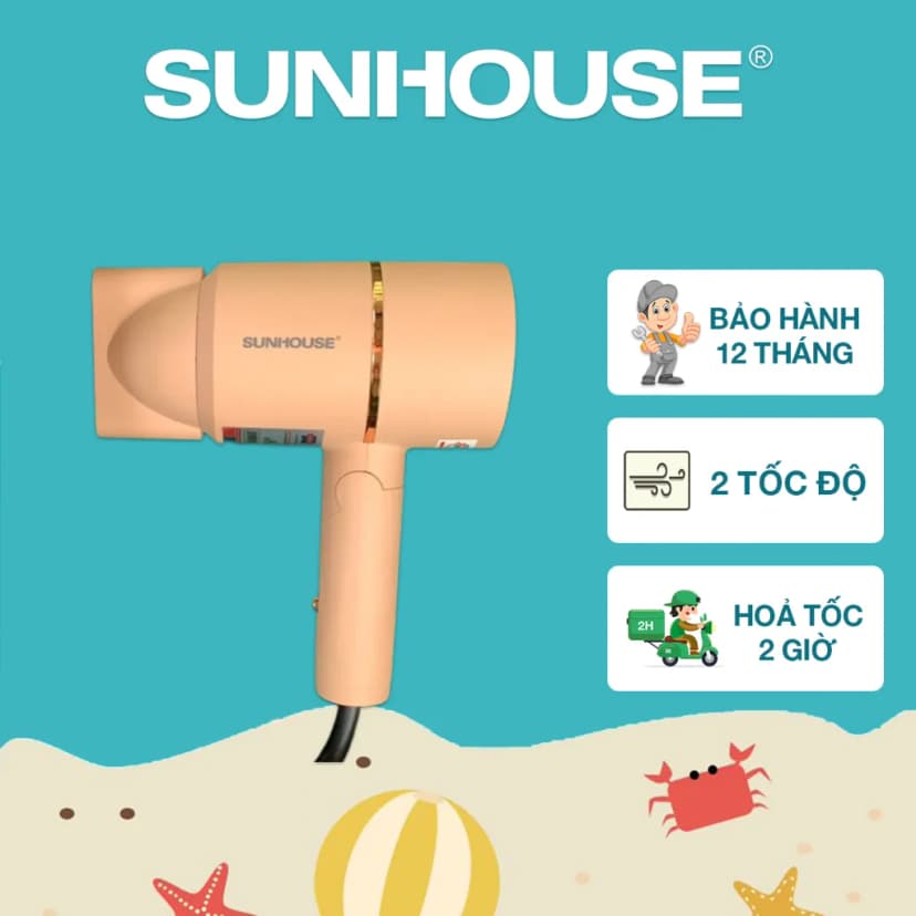 Máy sấy tóc tốc độ cao Sunhouse SHD2320 - Giá rẻ nhất hôm nay - Ảnh 7