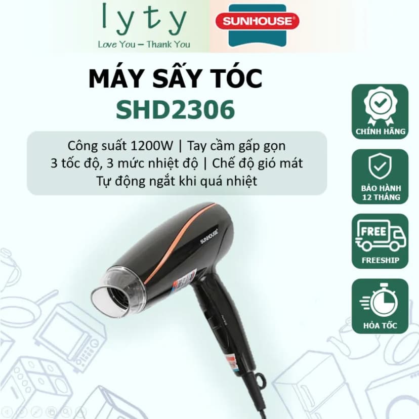 Máy sấy tóc tốc độ cao Sunhouse SHD2320 - Giá rẻ nhất hôm nay - Ảnh 8