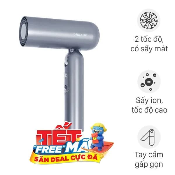 So sánh giá Máy sấy tóc và tạo kiểu đa năng tốc độ cao Dreame Pocket Uni AHD54 Titanium Gold rẻ nhất? - Ảnh 4