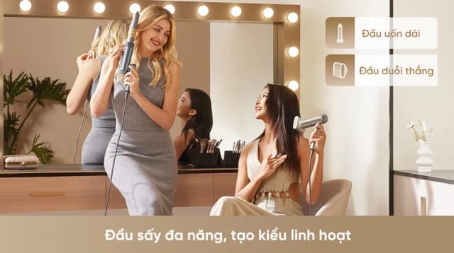 So sánh giá Máy sấy tóc và tạo kiểu đa năng tốc độ cao Dreame Pocket Uni AHD54 Titanium Gold rẻ nhất? - Ảnh 5