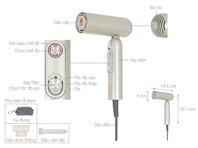 So sánh giá Máy sấy tóc và tạo kiểu đa năng tốc độ cao Dreame AHD51 Titanium Gold rẻ nhất? - Ảnh 2