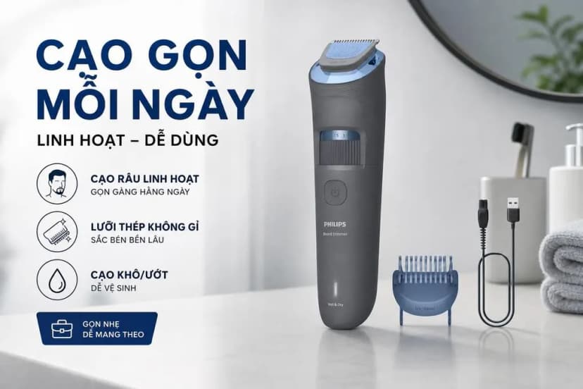 Máy cạo râu ướt và khô Philips BT3617/15 - Giá rẻ nhất hôm nay - Ảnh 2