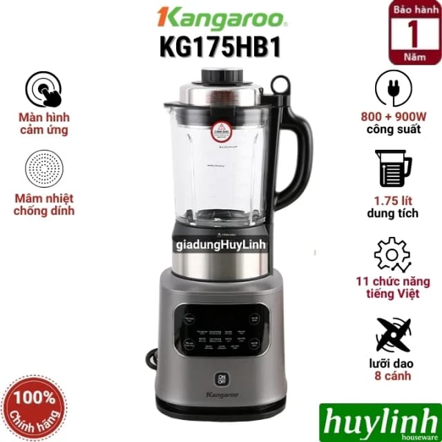 Top 1 so sánh giá Máy làm sữa hạt đa năng Kangaroo KG175HB1 - Tìm sản phẩm giá rẻ nhất - Ảnh 3