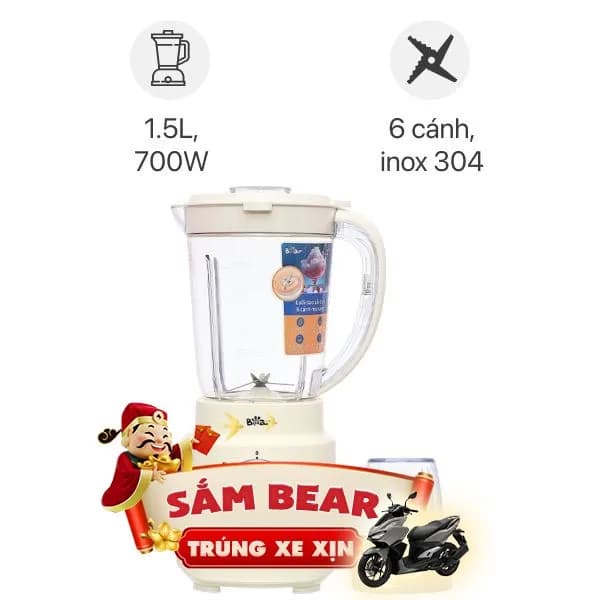 So sánh giá Máy xay sinh tố đa năng Bear BLD-155AE - 3 cối rẻ nhất? - Ảnh 3