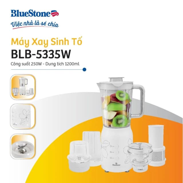 Máy xay sinh tố đa năng Bluestone BLB-5345 - 4 cối - Ảnh 3