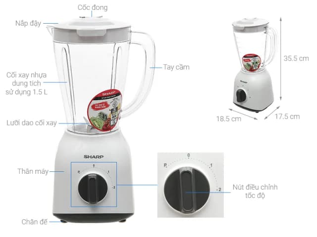 Top 1 so sánh giá Máy xay sinh tố đa năng Sharp EM-SP250-BR - Tìm sản phẩm giá rẻ nhất - Ảnh 14