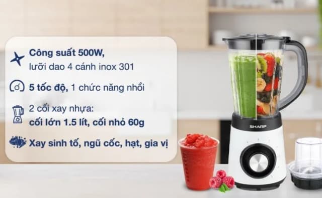 Top 1 so sánh giá Máy xay sinh tố đa năng Sharp EM-SP252-BK - Tìm sản phẩm giá rẻ nhất - Ảnh 12