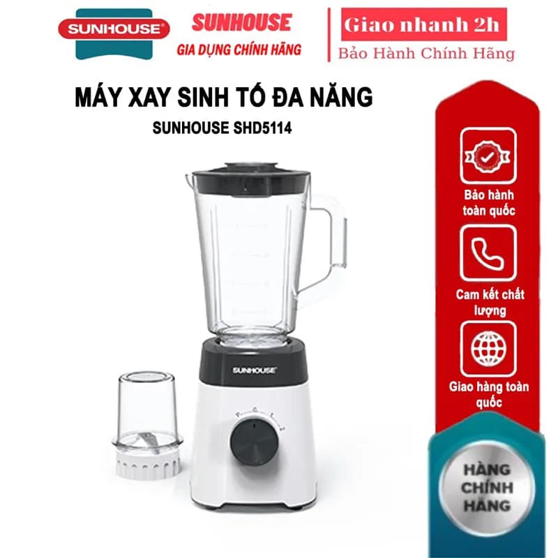 Máy xay sinh tố đa năng Sunhouse SHD5318 - 2 cối - Giá rẻ nhất hôm nay - Ảnh 17