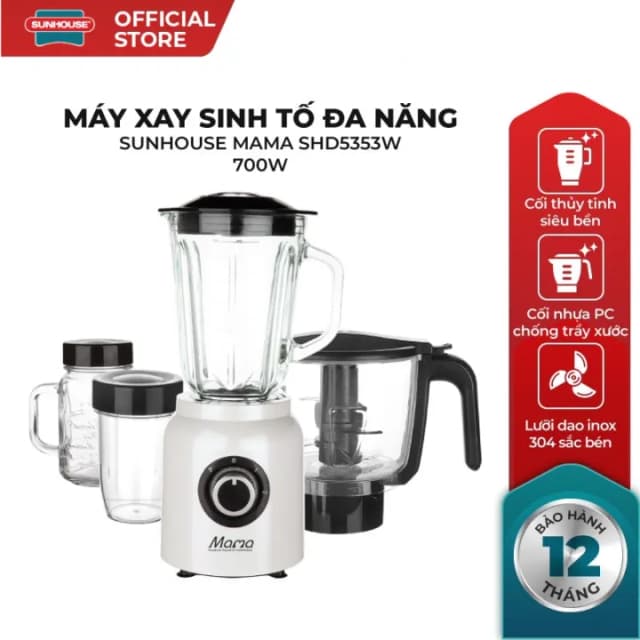 So sánh giá Máy xay sinh tố đa năng Sunhouse Mama SHD5353W rẻ nhất? - Ảnh 14
