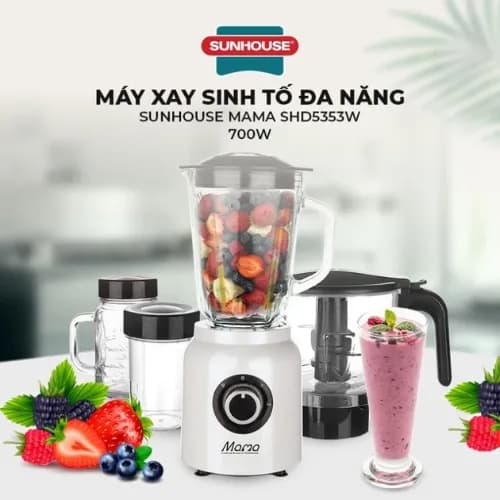 So sánh giá Máy xay sinh tố đa năng Sunhouse Mama SHD5353W rẻ nhất? - Ảnh 17