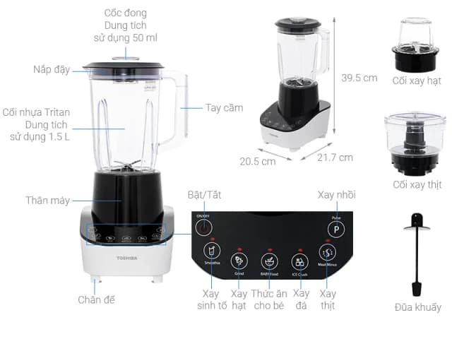 So sánh giá Máy xay sinh tố đa năng Toshiba BL-70PS1PV rẻ nhất? - Ảnh 5