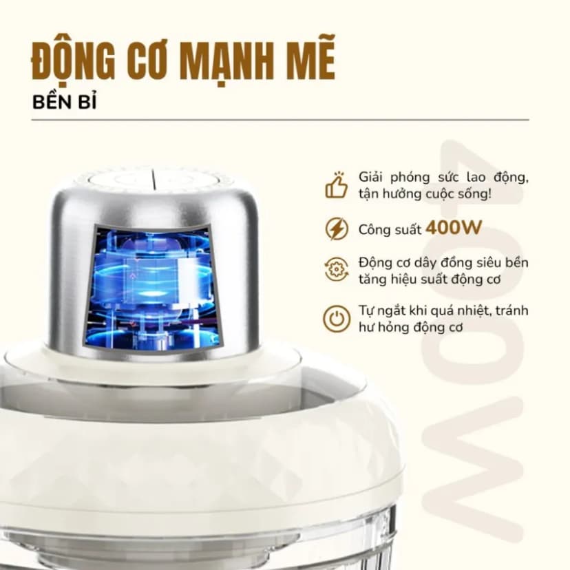 Máy xay thịt đa năng Unie UM366 400W 2.5 lít - Giá rẻ nhất hôm nay - Ảnh 5