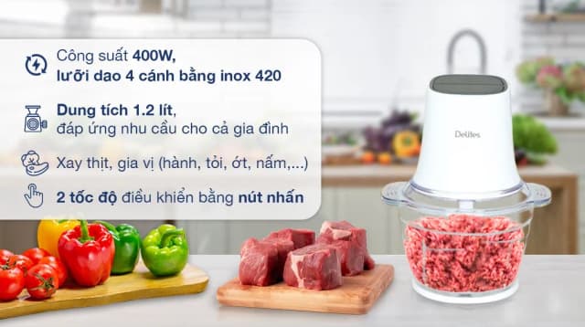 So sánh giá Máy xay thịt đa năng Delites MC390E-N 400W 1.2 lít rẻ nhất? - Ảnh 4