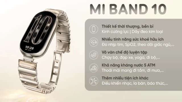 So sánh giá Vòng đeo tay thông minh Mi Band 10 viền nhôm rẻ nhất? - Ảnh 9