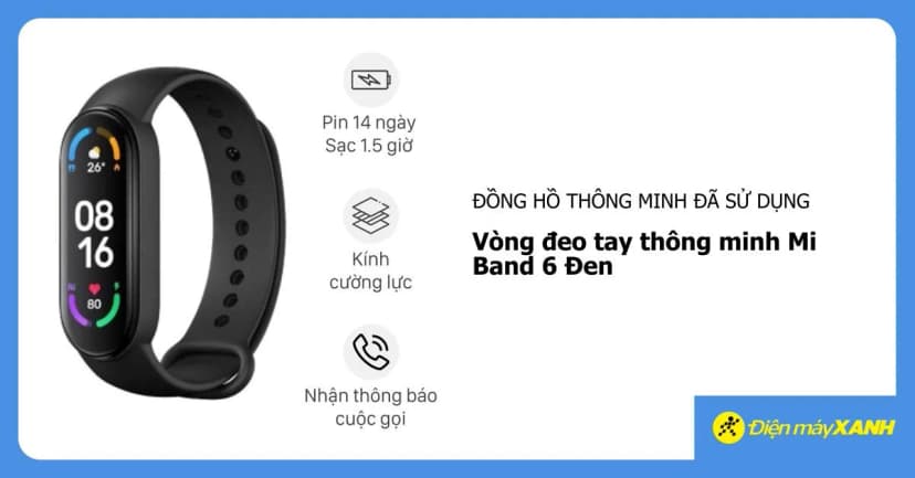 So sánh giá Vòng đeo tay thông minh Mi Band 6 Đen - Tìm sản phẩm giá rẻ nhất - Ảnh 2