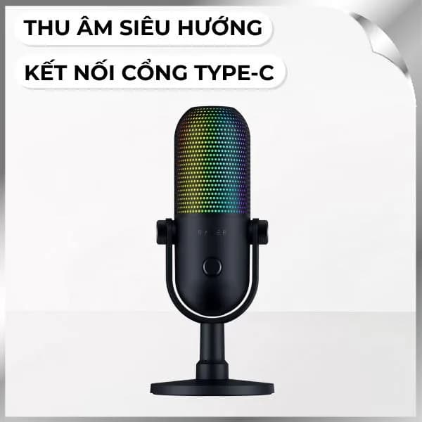Micro thu âm RAZER Seiren V3 Chroma - Đen - Giá rẻ nhất hôm nay - Ảnh 1