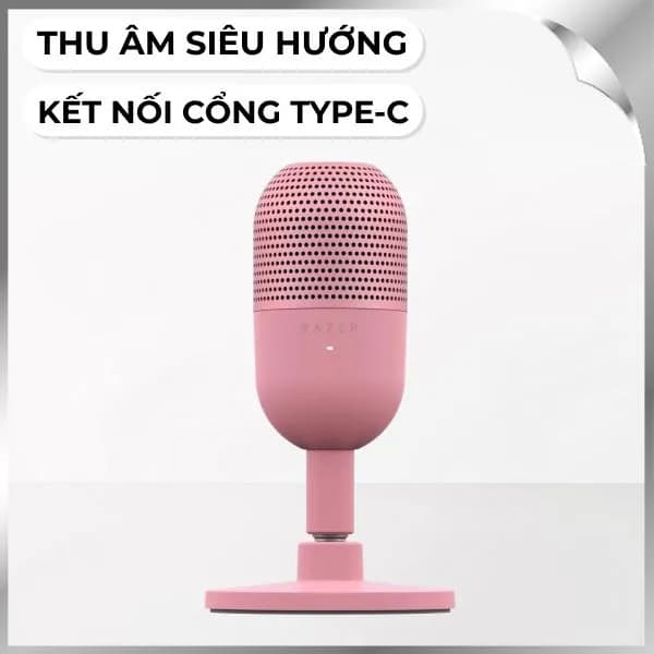 Micro thu âm RAZER Seiren V3 Mini - Hồng - Giá rẻ nhất hôm nay - Ảnh 1