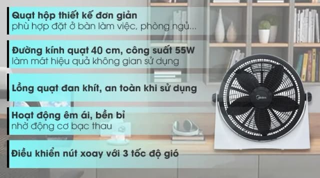 So sánh giá Quạt hộp Midea 5 cánh FB40-9H 55W rẻ nhất? - Ảnh 12