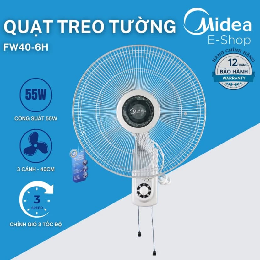 So sánh giá Quạt treo tường Midea 3 cánh FW40-6H 55W - Tìm sản phẩm giá rẻ nhất - Ảnh 7