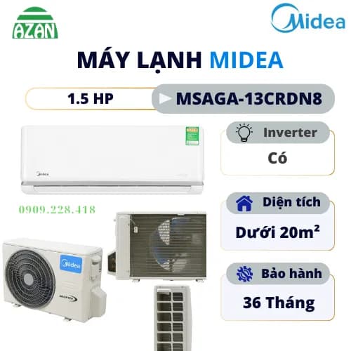 So sánh giá Máy lạnh Midea Inverter 1.5 HP MSAGA-13CRDN8 rẻ nhất? - Ảnh 6