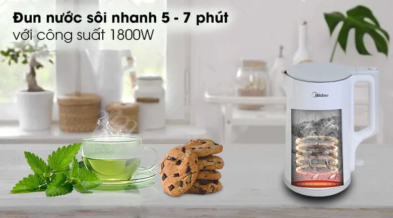 So sánh giá Bình đun siêu tốc Midea 1.7 lít MK-17DW - Tìm sản phẩm giá rẻ nhất - Ảnh 3