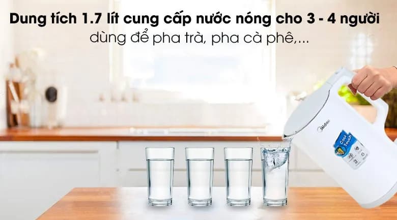 So sánh giá Bình đun siêu tốc Midea 1.7 lít MK-17DW - Tìm sản phẩm giá rẻ nhất - Ảnh 4