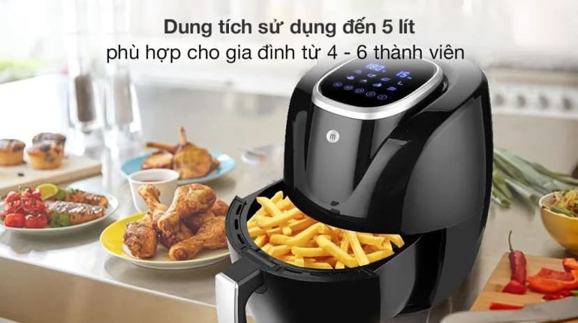 Nồi chiên không dầu Mishio MK-269 5 lít - Giá rẻ nhất hôm nay - Ảnh 5