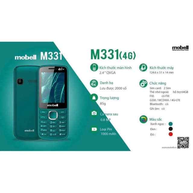 Điện thoại Mobell M331 4G - 7
