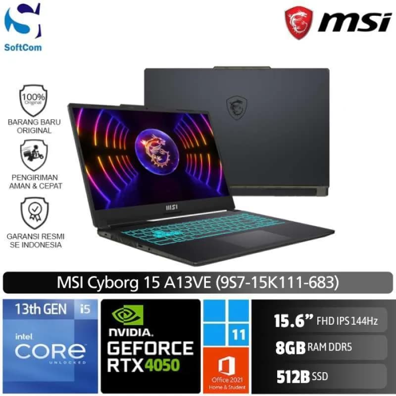 Laptop MSI Gaming Cyborg 15 Black Edition A13VE - A13VE-2410VN (i5 13420H, 16GB, 512GB, RTX 4050 6GB, Full HD 144Hz, Win11) - Giá rẻ nhất hôm nay - Ảnh 4
