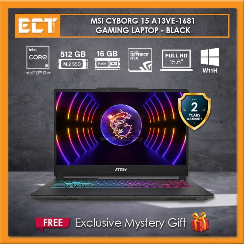Laptop MSI Gaming Cyborg 15 Black Edition A13VE - A13VE-2410VN (i5 13420H, 16GB, 512GB, RTX 4050 6GB, Full HD 144Hz, Win11) - Giá rẻ nhất hôm nay - Ảnh 5