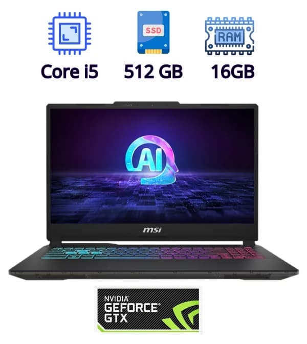 Laptop MSI Gaming Cyborg 15 Black Edition A13VE - A13VE-2410VN (i5 13420H, 16GB, 512GB, RTX 4050 6GB, Full HD 144Hz, Win11) - Giá rẻ nhất hôm nay - Ảnh 8