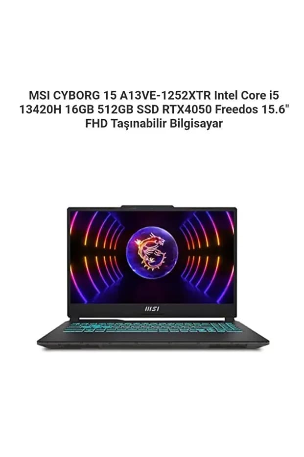 Laptop MSI Gaming Cyborg 15 Black Edition A13VE - A13VE-2410VN (i5 13420H, 16GB, 512GB, RTX 4050 6GB, Full HD 144Hz, Win11) - Giá rẻ nhất hôm nay - Ảnh 10