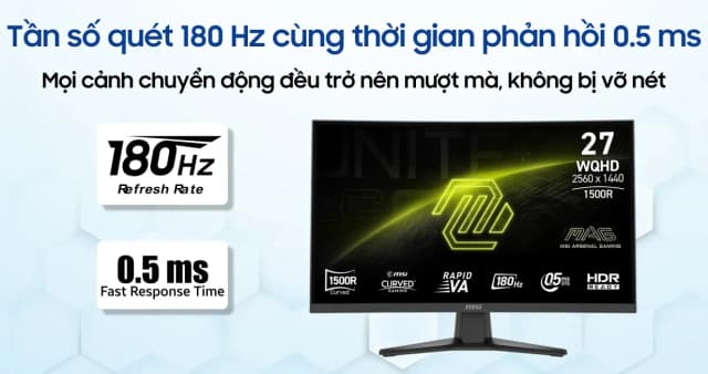 So sánh giá Màn hình Gaming MSI MAG 275CQF E18 (27 inch, 2K, VA, 180Hz, 0.5ms) rẻ nhất? - Ảnh 8