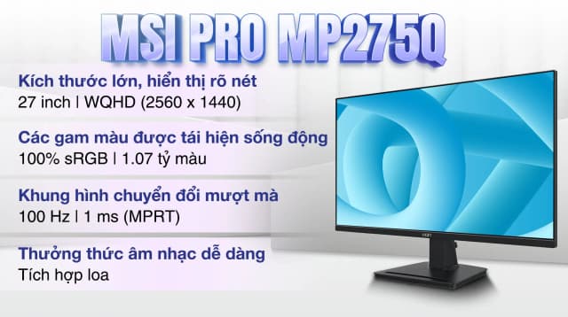 Top 1 so sánh giá Màn hình Gaming MSI PRO MP275Q-E14 (27 inch, WQHD, IPS, 144Hz, 4ms) - Tìm sản phẩm giá rẻ nhất - Ảnh 19