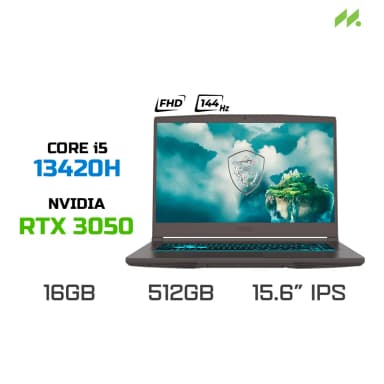 Laptop MSI Gaming Thin 15 B13UC - 3247VN_16GB (i5 13420H, 16GB, 512GB, RTX 3050 4GB, Full HD 144Hz, Win11) - 15