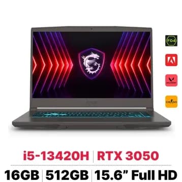 Laptop MSI Gaming Thin 15 B13UC - 3247VN_16GB (i5 13420H, 16GB, 512GB, RTX 3050 4GB, Full HD 144Hz, Win11) - 8