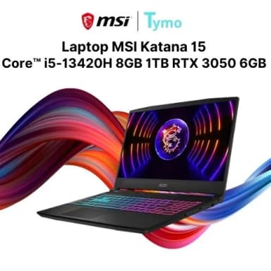 Laptop MSI Gaming Katana 15 B13UDXK - 2410VN (i5 13420H, 16GB, 512GB, RTX 3050 6GB, Full HD 144Hz, Win11) - 15