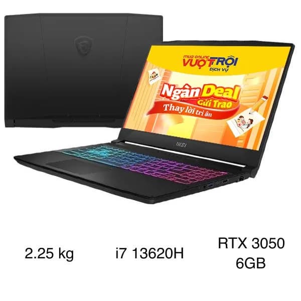 Laptop MSI Gaming Katana 15 B13UDXK - 2077VN (i7 13620H, 16GB, 1TB, RTX 3050 6GB, Full HD 144Hz, Win11) - 10