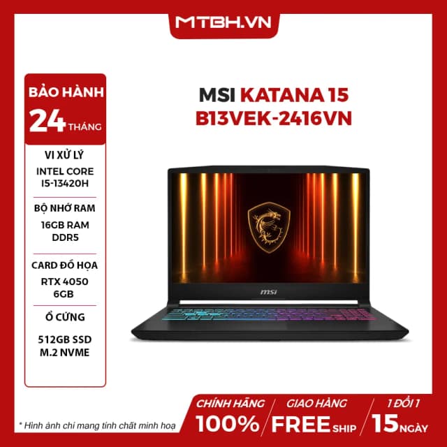 So sánh giá Laptop MSI Gaming Katana 15 B13VEK - 2416VN (i5 13420H, 16GB, 512GB, RTX 4050 6GB, Full HD 144Hz, Win11) rẻ nhất? - Ảnh 12