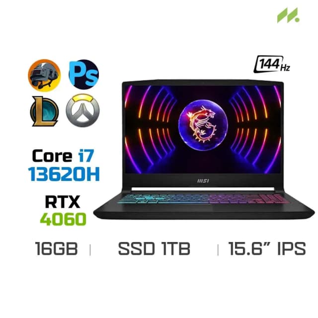 Laptop MSI Gaming Katana 15 B13VFK - 676VN (i7 13620H, 16GB, 1TB, RTX 4060 8GB, Full HD 144Hz, Win11) - 11
