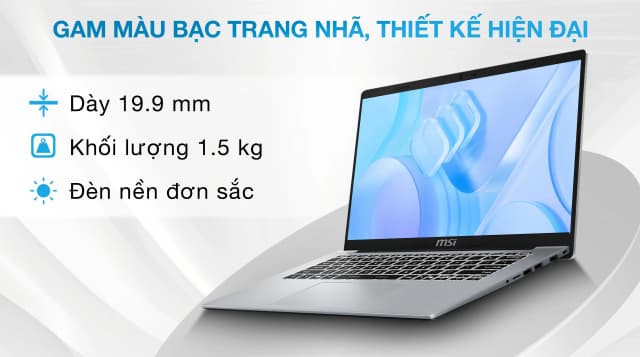 Laptop MSI Modern 14 F1MG - 432VN (Core 5 120U, 16GB, 512GB, Full HD, Win11) - Ảnh 11