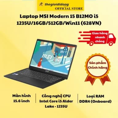 Laptop MSI Modern 15 B12MO - 628VN (i5 1235U, 16GB, 512GB, Full HD, Win11) - 20