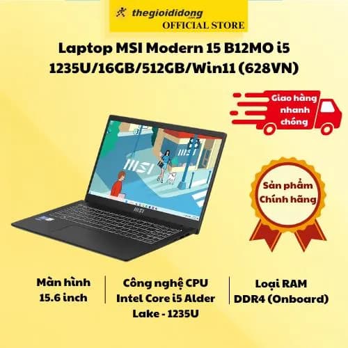 Laptop MSI Modern 15 B12MO - 628VN (i5 1235U, 16GB, 512GB, Full HD, Win11) - 20