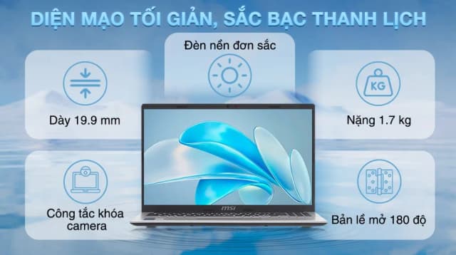 Laptop MSI Modern 15 F13MG - 667VN_16GB (i5 1334U, 16GB, 512GB, Full HD, Win11) - 4