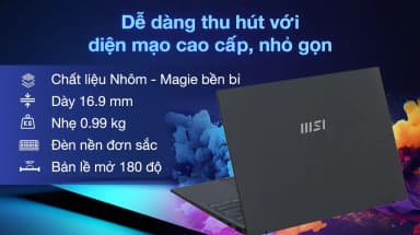 Laptop MSI Prestige 13 AI Evo A1MG - 062VN (Ultra 7 155H, 32GB, 1TB, 2.8K OLED, Win11) - 13