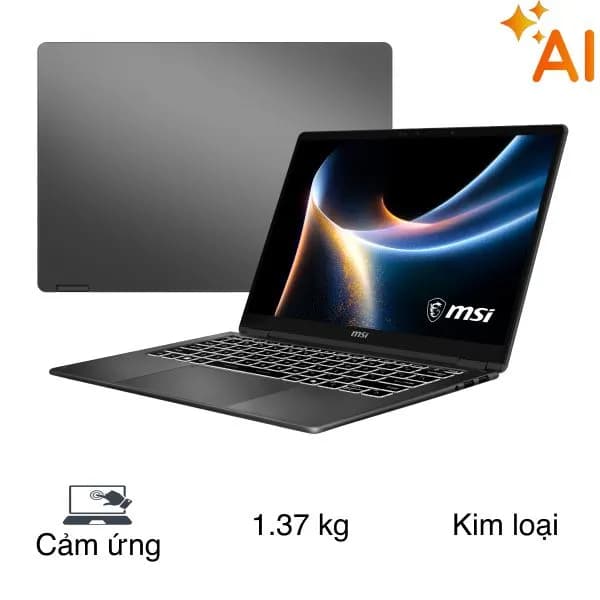 Laptop MSI Prestige 14 Flip AI+ D3MTG - 021VN (U9 386H, 32GB, 1TB, Full HD+ OLED, Cảm ứng, Win11) - Giá rẻ nhất hôm nay - Ảnh 1