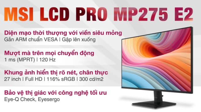 So sánh giá Màn hình MSI PRO MP275 E2 27 inch FHD/IPS/120Hz/1ms rẻ nhất? - Ảnh 15