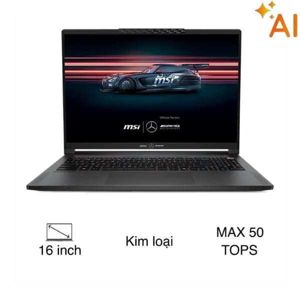 Laptop MSI Gaming Stealth A16 Mercedes AMG AI+ A3XWGG - 032VN (R9 AI HX 370, 32GB, 2TB, RTX 5070 8GB, QHD+ OLED 240Hz, Win11) - Giá rẻ nhất hôm nay - Ảnh 1