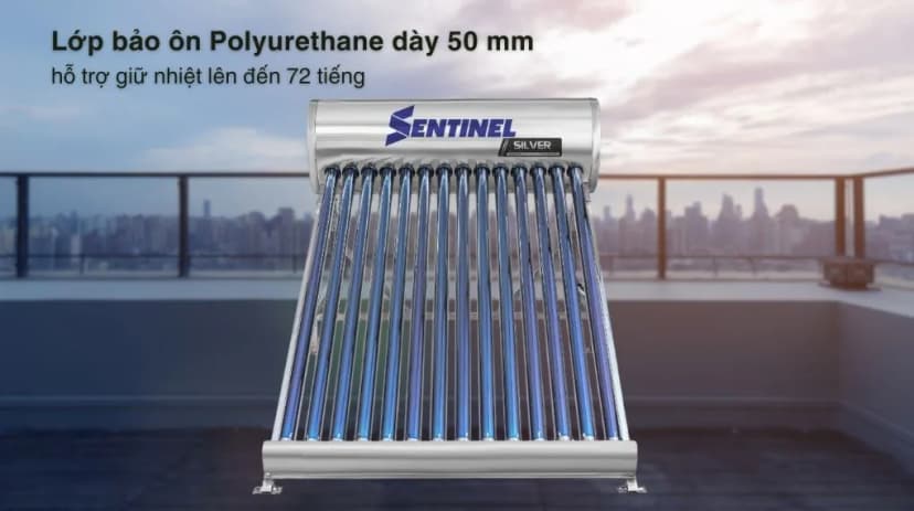 Máy nước nóng năng lượng mặt trời Sơn Hà 140 lít Sentinel Silver 58-140G - Giá rẻ nhất hôm nay - Ảnh 3
