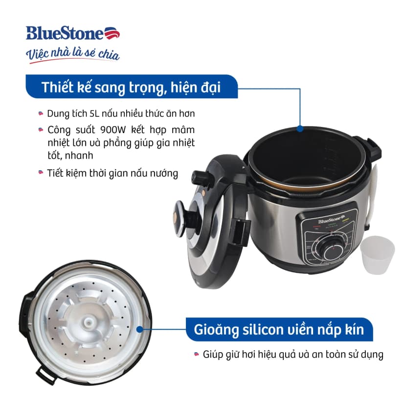 So sánh giá Nồi áp suất điện BlueStone PCB-5619 5 lít - Tìm sản phẩm giá rẻ nhất - Ảnh 16